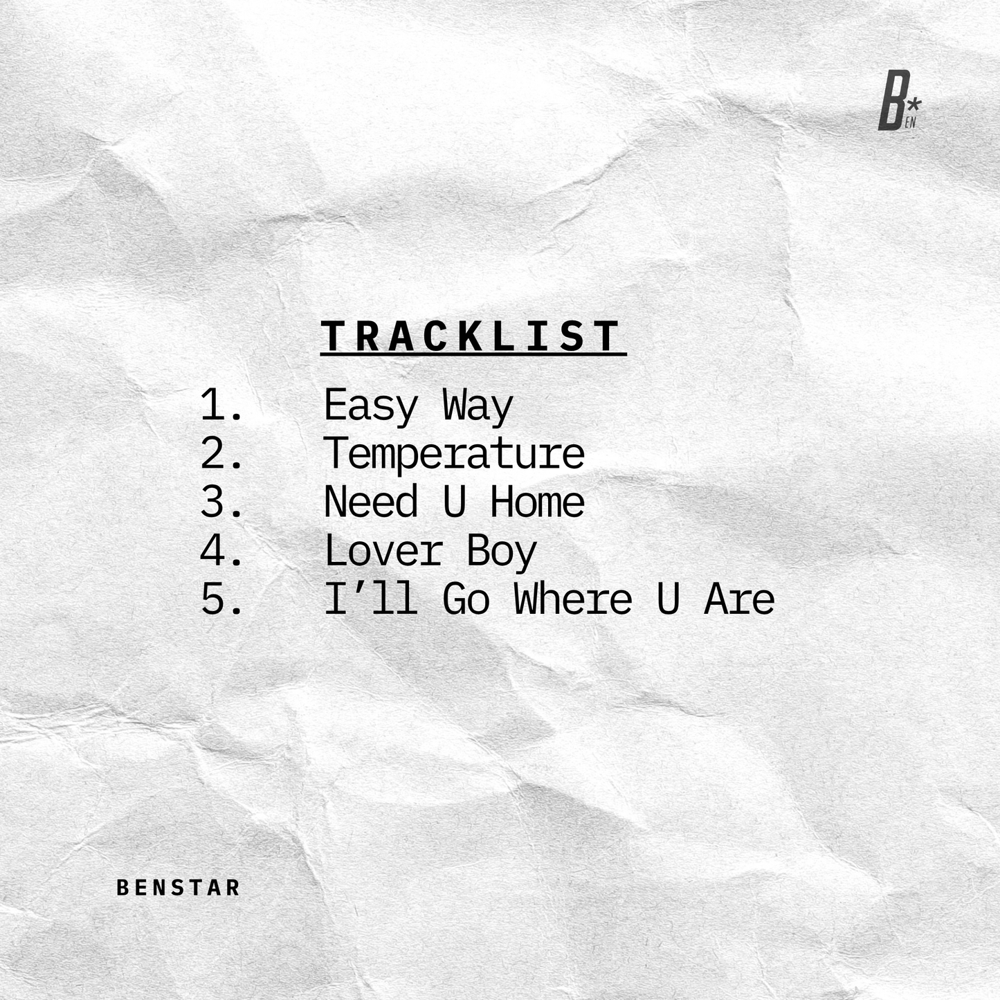"MESSAGES (R&Ben Vol. 5)" (DIGITAL EP)