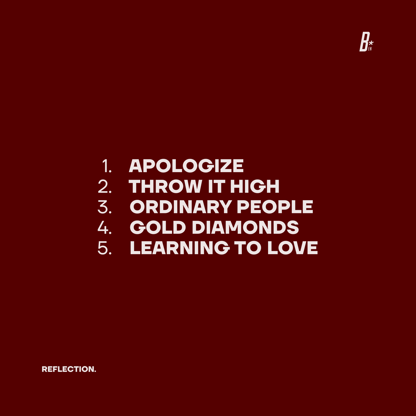 "REFLECTION" (DIGITAL EP)